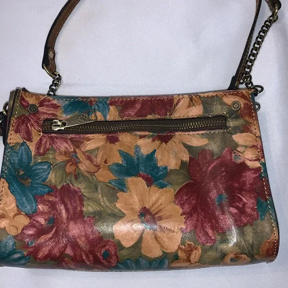 Patricia Nash Crossbody and Shoulder Fresco Bouquet Collection Leather Bag
